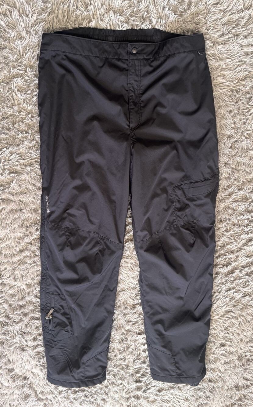 Columbia Snow Pants Mens 2XT Black Omnitech Lined Adjustable Ski Snowboard